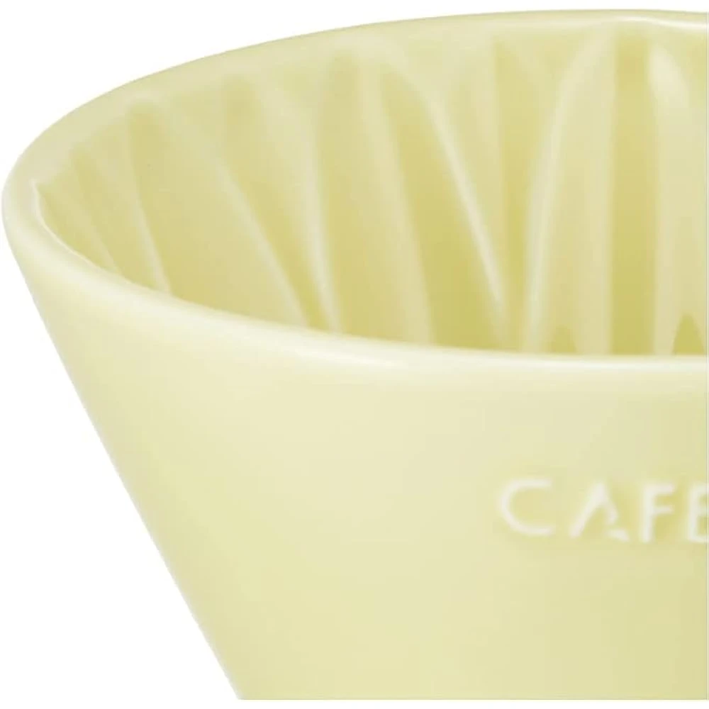 Pour Over Coffee Maker By Sanyo Sangyo: Porcelain Ceramic 1-to-4 Cup Dripper In 5 Beautiful Colors | Unique Drip Coffee Brewer For Fresh Filter Coffee–Elegant Smart Design: Better Brewing (Yellow) 5 Pour Over Coffee Maker By Sanyo Sangyo: Porcelain Ceramic 1-to-4 Cup Dripper In 5 Beautiful Colors | Unique Drip Coffee Brewer For Fresh Filter Coffee–Elegant Smart Design: Better Brewing (Yellow) - Image 3