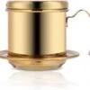 Zopsc Stainless Steel Coffee Filter Cup Vietnamese Coffee Drip Filter Maker Infuser Home Coffee Maker(Gold) -Small Appliance Store 412t 1ys6 L. AC SL1001
