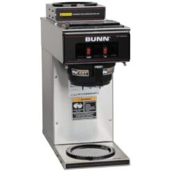 BUNN® Commercial Coffee Brewer Pour Over, 2 Warmers: 1 Top 1 Bottom - Stainless Steel Finish
