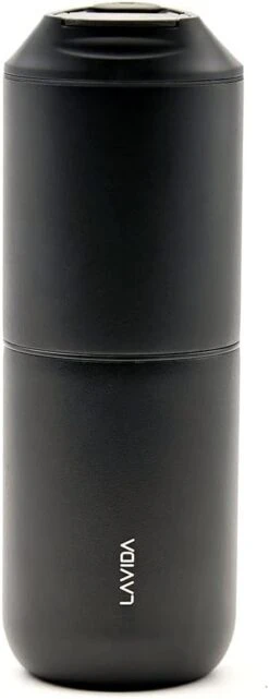 VIVALAVIDA LAVIDA Portable Drip Coffee Maker Small Electric Pour Over Coffee Maker Set With Grinder & Filter, All-in-one For Travel Camping Hiking Kitchen Office Car (Black)