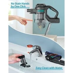 Voweek Cordless Vacuum Cleaner, Lightweight Stick Vacuum Cleaner With Powerful Suction, Detachable Battery, Self-Standing, 1.3L Dust Cup, 4 In 1 Handheld Vacuum For Home Hard Floor Carpet Pet Hair -Small Appliance Store 41IWHyNqQ3L. AC US1000