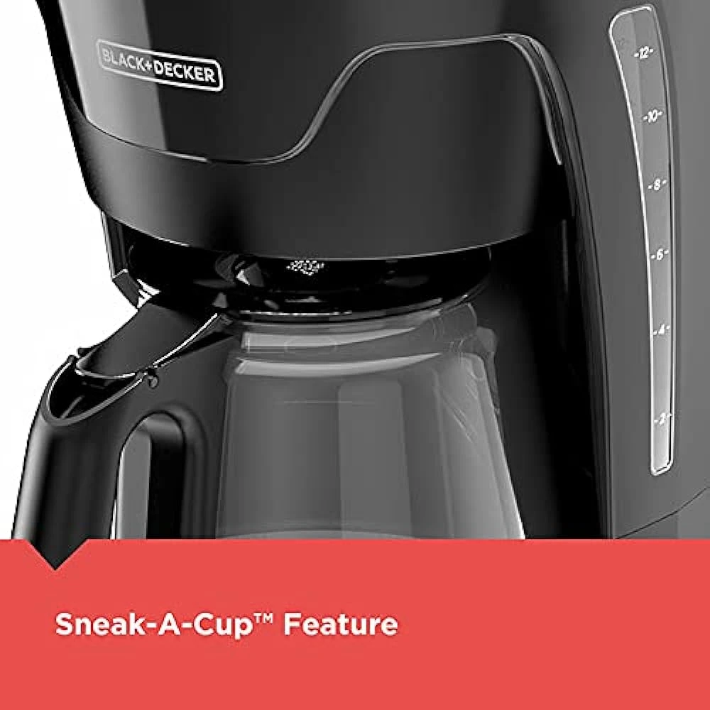 Black & Decker BLACK+DECKER 12-Cup* Programmable Coffeemaker, Black 6 Black & Decker BLACK+DECKER 12-Cup* Programmable Coffeemaker, Black - Image 4
