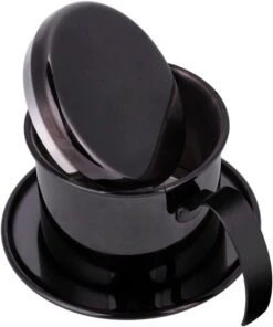 Otufan Vietnamese Coffee Drip, Stainless Steel Cup Vietnamese Coffee Drip Filter Maker Suitable For Home Office Cappuccino Mocha Tools Frother Cup(Black) -Small Appliance Store 517QhIpCfHL. AC SL1001