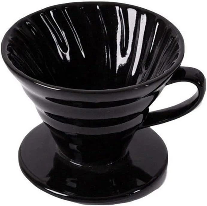 GENERIC Ceramic Coffee Dripper, Coffee Dripper Engine Pour Over Coffeeware, Coffee Drip Filters Coffee Maker Filter Cup Separate Stand(L,Black) 3 GENERIC Ceramic Coffee Dripper, Coffee Dripper Engine Pour Over Coffeeware, Coffee Drip Filters Coffee Maker Filter Cup Separate Stand(L,Black)