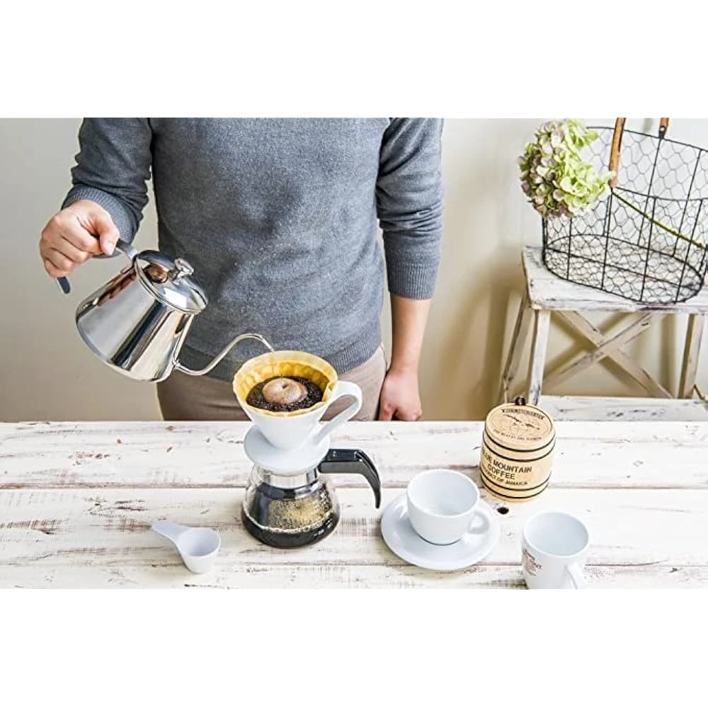 Pour Over Coffee Maker By Sanyo Sangyo: Porcelain Ceramic 1-to-4 Cup Dripper In 5 Beautiful Colors | Unique Drip Coffee Brewer For Fresh Filter Coffee–Elegant Smart Design: Better Brewing (Yellow) 11 Pour Over Coffee Maker By Sanyo Sangyo: Porcelain Ceramic 1-to-4 Cup Dripper In 5 Beautiful Colors | Unique Drip Coffee Brewer For Fresh Filter Coffee–Elegant Smart Design: Better Brewing (Yellow) - Image 9