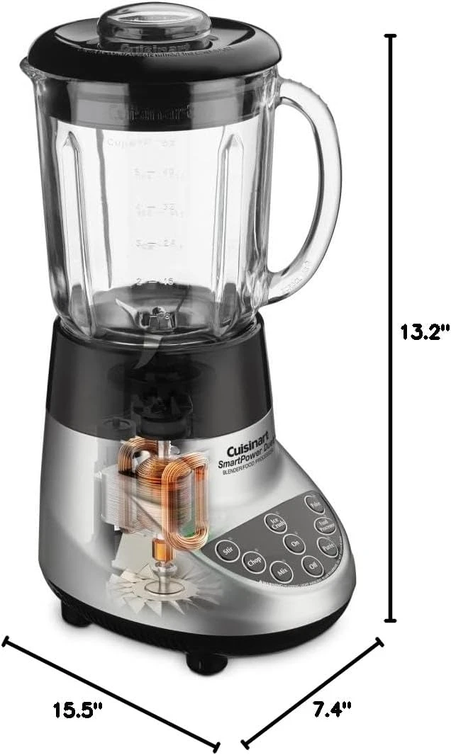 Cuisinart BFP-703BC Smart Power Duet Blender/Food Processor, Brushed Chrome, 3 Cup, Count Of 6 9 Cuisinart BFP-703BC Smart Power Duet Blender/Food Processor, Brushed Chrome, 3 Cup, Count Of 6 - Image 7
