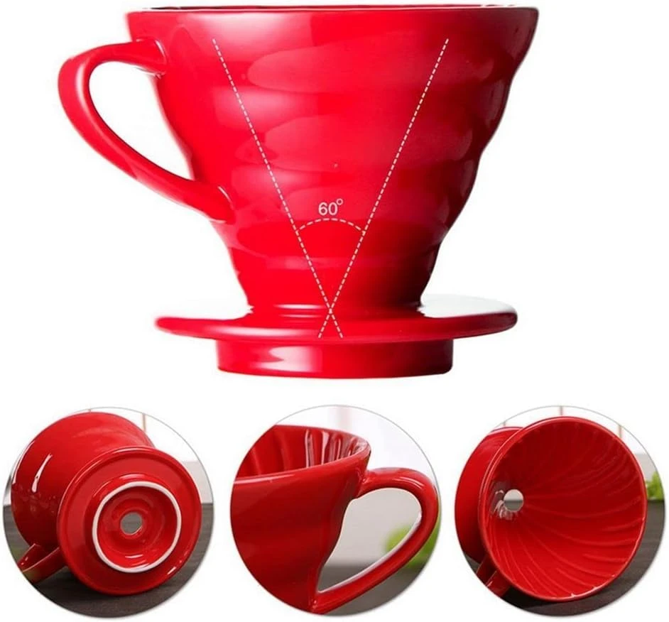 GENERIC Ceramic Coffee Dripper, Coffee Dripper Engine Pour Over Coffeeware, Coffee Drip Filters Coffee Maker Filter Cup Separate Stand(L,Black) 9 GENERIC Ceramic Coffee Dripper, Coffee Dripper Engine Pour Over Coffeeware, Coffee Drip Filters Coffee Maker Filter Cup Separate Stand(L,Black) - Image 7