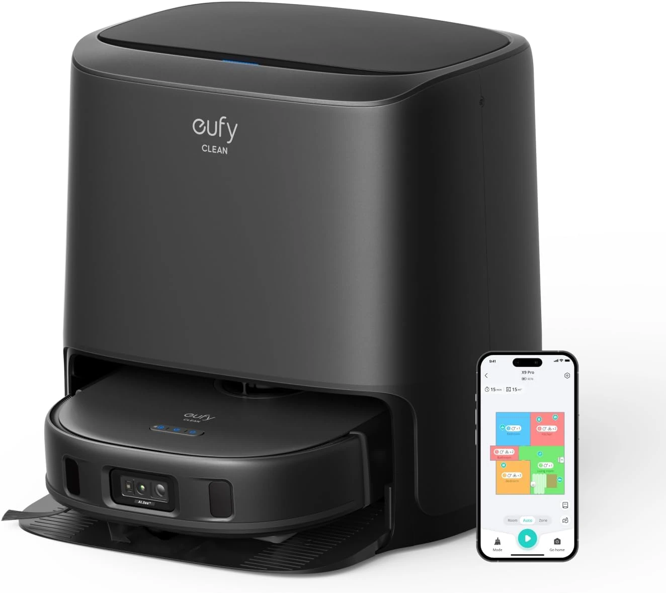Eufy Clean X9 Pro CleanerBot With MopMaster™ Adaptive Pressure Cleaning, 2 Rotating Mops, Carpet Detection With 12 Mm Auto-Lifting Mops, Auto-Clean Station, 5,500 Pa Suction, And AI Obstacle Avoidance 3 Eufy Clean X9 Pro CleanerBot With MopMaster™ Adaptive Pressure Cleaning, 2 Rotating Mops, Carpet Detection With 12 Mm Auto-Lifting Mops, Auto-Clean Station, 5,500 Pa Suction, And AI Obstacle Avoidance
