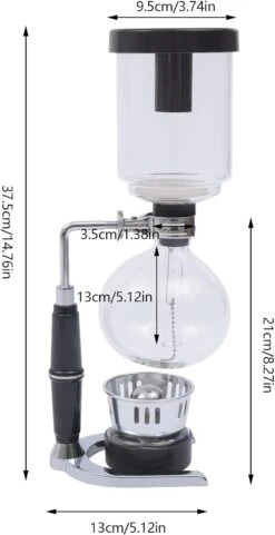 FLYHERO Siphon Syphon Coffee Maker Tabletop Glass Siphon Pot Syphon Coffee Maker Siphon Vacuum Coffee Maker Black (5 Cups(500ml)) 19 FLYHERO Siphon Syphon Coffee Maker Tabletop Glass Siphon Pot Syphon Coffee Maker Siphon Vacuum Coffee Maker Black (5 Cups(500ml)) -Small Appliance Store 51IJcv1m7dL. AC SL1500