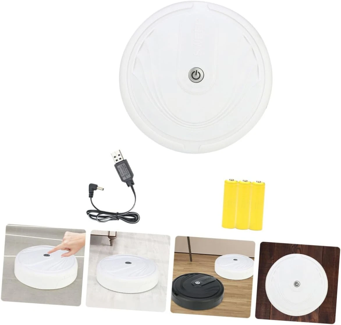 Garneck 1 Set Sweeping Robot Mini Robot Vacuum Cleaners Kids Cleaning Toddler Vacuum Cleaner Kids Vacuum Vaccum For Kids Abs Plastic White Hair Cleaner Automatic Dust Cleaner Pet 10 Garneck 1 Set Sweeping Robot Mini Robot Vacuum Cleaners Kids Cleaning Toddler Vacuum Cleaner Kids Vacuum Vaccum For Kids Abs Plastic White Hair Cleaner Automatic Dust Cleaner Pet - Image 8