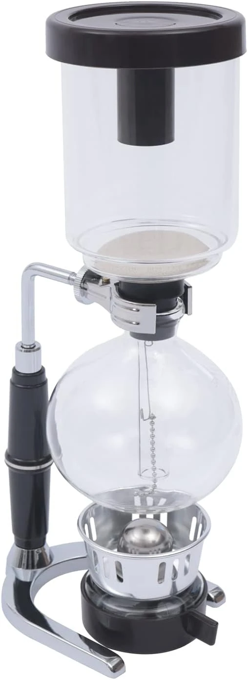 FLYHERO Siphon Syphon Coffee Maker Tabletop Glass Siphon Pot Syphon Coffee Maker Siphon Vacuum Coffee Maker Black (5 Cups(500ml)) 3 FLYHERO Siphon Syphon Coffee Maker Tabletop Glass Siphon Pot Syphon Coffee Maker Siphon Vacuum Coffee Maker Black (5 Cups(500ml))