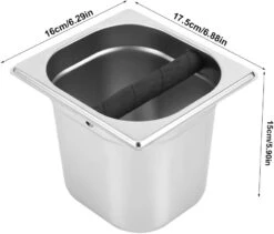 Coffee Knock Box, Stainless Steel Espresso Knock Box Container With Rubber Bar Coffee Making Accessories(L) 16 Coffee Knock Box, Stainless Steel Espresso Knock Box Container With Rubber Bar Coffee Making Accessories(L) -Small Appliance Store 51ZybQQrThL. AC SL1001