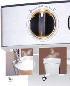 XiVue Italian Coffee Machine Semi Automatic Home Full Temperature Steam Pump Pressure Foaming Kitchen Appliances 15Bar 1.6L Stainless Steel -Small Appliance Store 51bOKL5Uj6S. AC SL1010