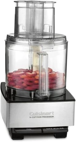 Cuisinart Food Processor 14-Cup Vegetable Chopper For Mincing, Dicing, Shredding, Puree & Kneading Dough, Stainless Steel, DFP-14BCNY