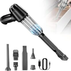 ROWPOZ Car Vacuum Cleaner High Power, 9000PA Strong Suction Wireless Handheld Car Vacuum Cleaner, Handheld Vacuum Cordless Rechargeable Portable Mini Vacuum For Car, Home, Office, Pet Hair Cleaning