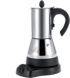 Electric Coffee Maker, Stainless Steel Espresso And Cappuccino Machine Stainless Steel Mocha Pot Coffee Maker (300ml)
