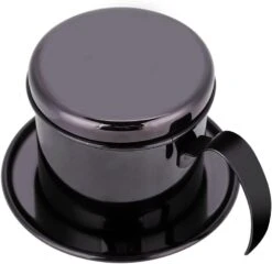 Otufan Vietnamese Coffee Drip, Stainless Steel Cup Vietnamese Coffee Drip Filter Maker Suitable For Home Office Cappuccino Mocha Tools Frother Cup(Black) -Small Appliance Store 51s7SeL7zGL. AC SL1001