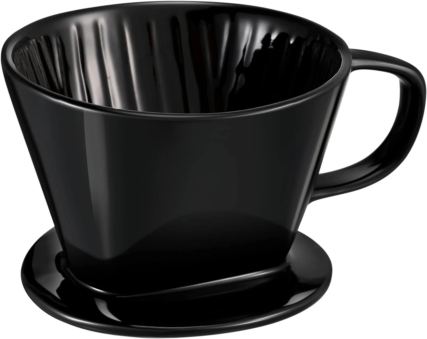 TSHD Porcelain Coffee Dripper Ceramic Cone Drip Coffee Maker Filter Holder (Large For 1-4 Persons) 3 TSHD Porcelain Coffee Dripper Ceramic Cone Drip Coffee Maker Filter Holder (Large For 1-4 Persons)