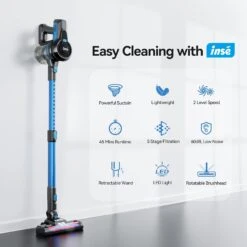 INSE Cordless Vacuum Cleaner, 6-in-1 Powerful Stick Vacuum, Rechargeable Vacuum Cleaner With 2200m-A-h Battery Up To 45 Mins Runtime, Lightweight Handheld Vacuum For Home Hard Floor Carpet Pet Hair -Small Appliance Store 610rrmonxiL. AC SL1500