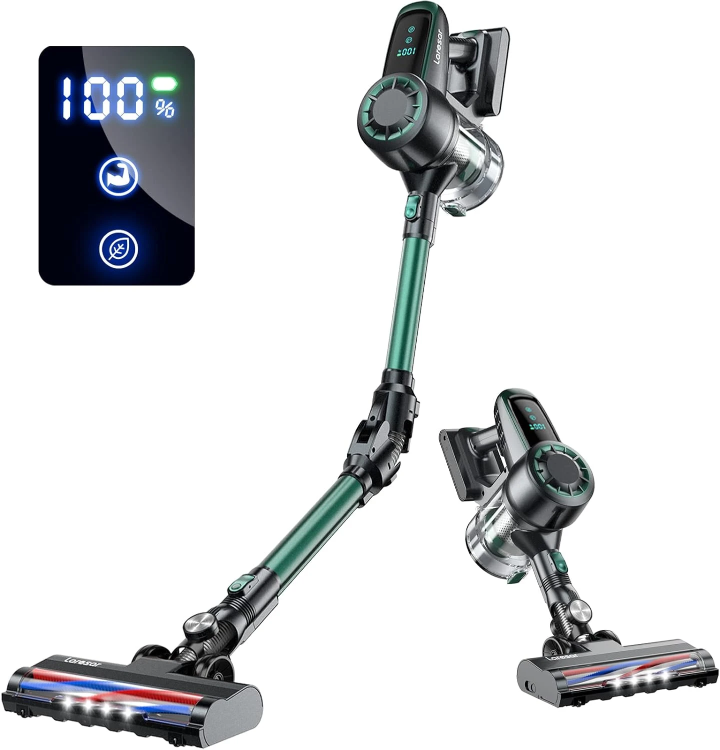 Cordless Vacuum Cleaner, 30KPA Powerful Suction Stick Vacuum Cleaner With Foldable Tube & Large LED Display, Handheld Vacuum Cleaner For Floor, Carpet, Pet Hair, Detachable Battery 3 Cordless Vacuum Cleaner, 30KPA Powerful Suction Stick Vacuum Cleaner With Foldable Tube & Large LED Display, Handheld Vacuum Cleaner For Floor, Carpet, Pet Hair, Detachable Battery