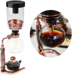 FOSHAN Japanese Style Siphon Coffee Maker Tea Siphon Pot Vacuum Coffeemaker Glass Type Coffee Machine Filter 3Cups -Small Appliance Store 613WbZG2lHL. AC SL1024