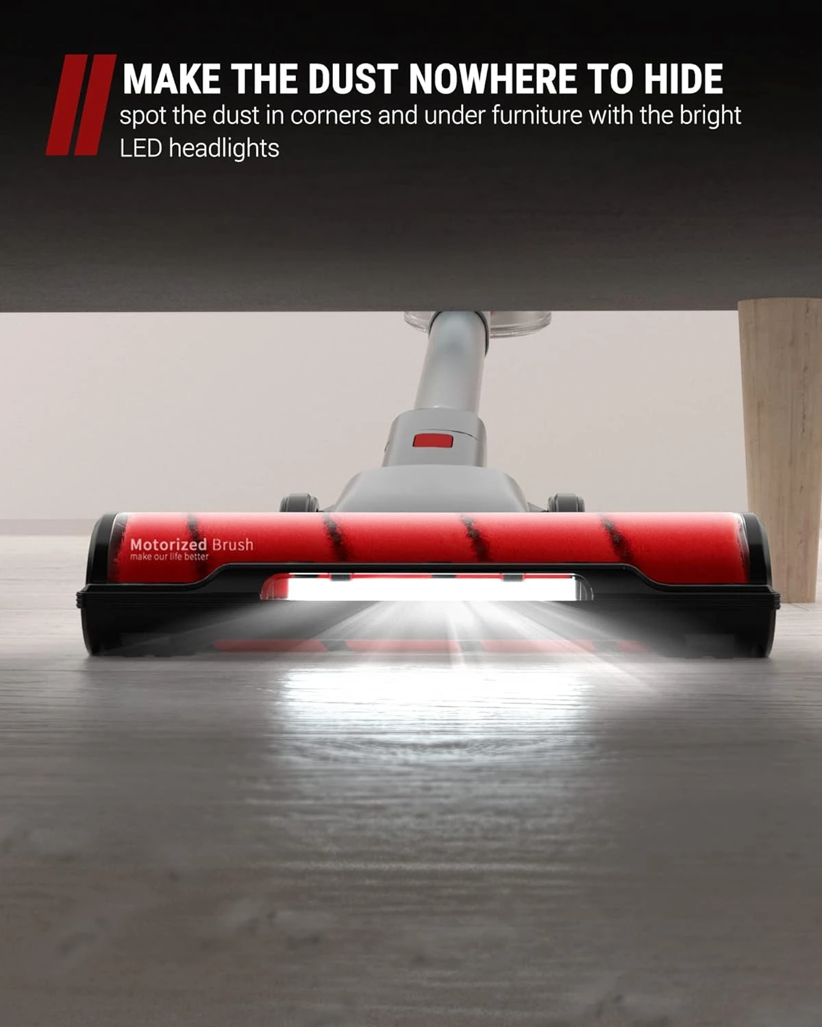 VacLife 25Kpa Cordless Stick Vacuum Cleaner, 6-in-1 Cordless Vacuum W/Strong Suction For Home Pet Hair Carpet Hard Floor, Max 45 Min Runtime, Wireless Vaccine Cleaner W/LED Headlights, Black (VL732) 10 VacLife 25Kpa Cordless Stick Vacuum Cleaner, 6-in-1 Cordless Vacuum W/Strong Suction For Home Pet Hair Carpet Hard Floor, Max 45 Min Runtime, Wireless Vaccine Cleaner W/LED Headlights, Black (VL732) - Image 8