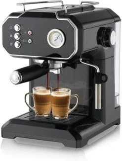 ZYkaa 1.5L Espresso Coffee Machine With Milk Frother Household Small Automatic Electric Coffee Maker Commercial Steam -Small Appliance Store 614H7htC0RL. AC SL1500