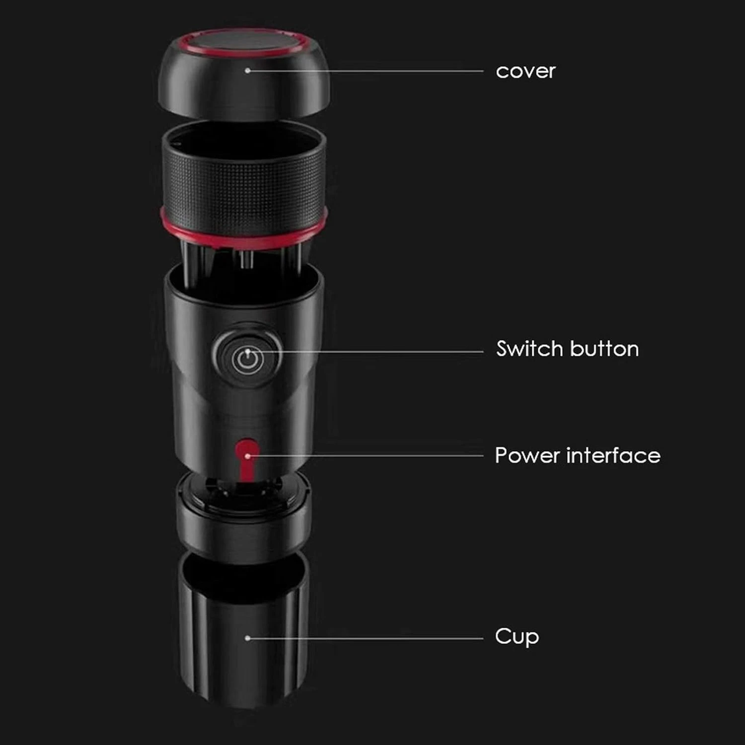 EBTOOLS Electric Coffee Machine, Portable USB/Cigarette Lighter Self Heating Coffee Maker With Reusable Coffee Capsule, Suitable For Car, Home, Offices Use 9 EBTOOLS Electric Coffee Machine, Portable USB/Cigarette Lighter Self Heating Coffee Maker With Reusable Coffee Capsule, Suitable For Car, Home, Offices Use - Image 7