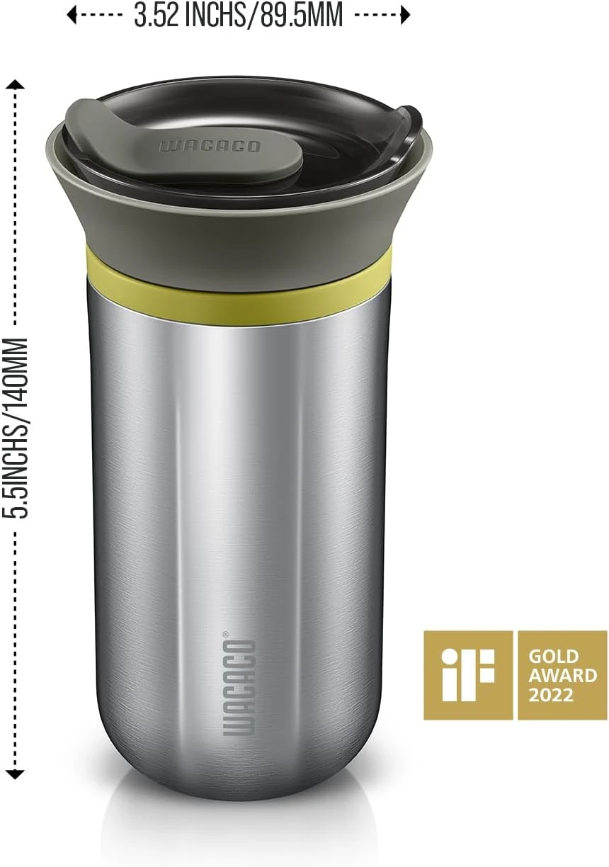 WACACO Cuppamoka Pour-Over Coffee Maker, Portable Drip Coffee Maker With 10 Cone Paper Filters, Manually Operated, Stainless Steel Coffee Brewer, 10 Fl Oz 8 WACACO Cuppamoka Pour-Over Coffee Maker, Portable Drip Coffee Maker With 10 Cone Paper Filters, Manually Operated, Stainless Steel Coffee Brewer, 10 Fl Oz - Image 6