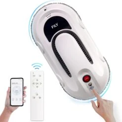 FILY S1PRO Window Cleaner Robot, 5000PA Strong Suction Smart Window Cleaner With One Key Start Function, APP&Control By Remote Control, Window Cleaner Tool For Indoor Outdoor High Windows Glass/Tiles