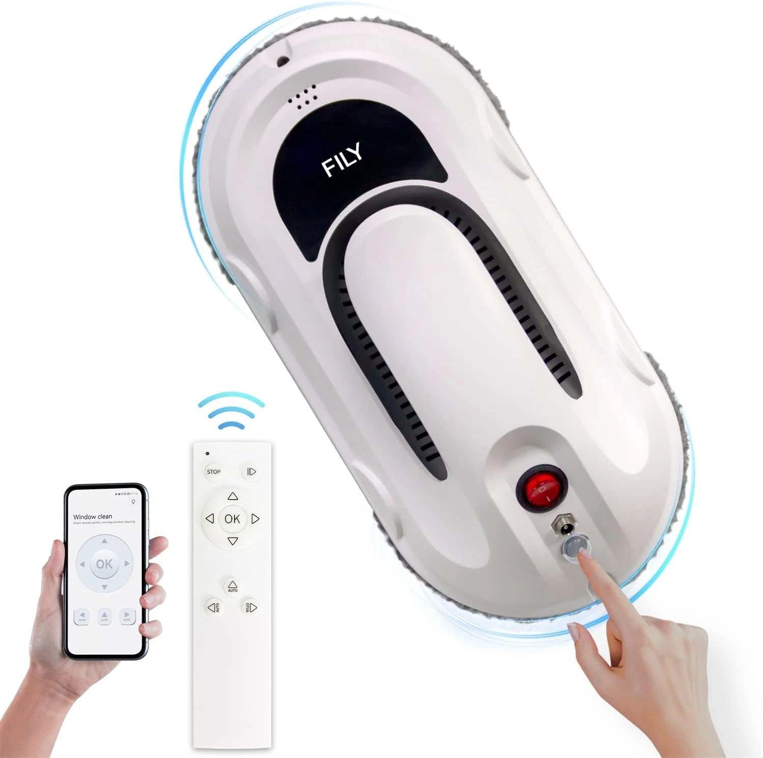 FILY S1PRO Window Cleaner Robot, 5000PA Strong Suction Smart Window Cleaner With One Key Start Function, APP&Control By Remote Control, Window Cleaner Tool For Indoor Outdoor High Windows Glass/Tiles 3 FILY S1PRO Window Cleaner Robot, 5000PA Strong Suction Smart Window Cleaner With One Key Start Function, APP&Control By Remote Control, Window Cleaner Tool For Indoor Outdoor High Windows Glass/Tiles