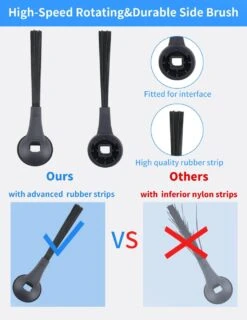 Replacement Side Brush Fit For Shark AV2501S,AV2501AE,RV2502AE, RV2520AOUS, AV2510AOUS AI Robotic Vacuum, Shark Robot Vacuum Replacement Parts, Shark Accessories,Pack Of 6 -Small Appliance Store 618waoQlB8L. AC SL1360