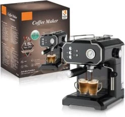 ZYkaa 1.5L Espresso Coffee Machine With Milk Frother Household Small Automatic Electric Coffee Maker Commercial Steam -Small Appliance Store 61AT9EJ0V1L. AC SL1500