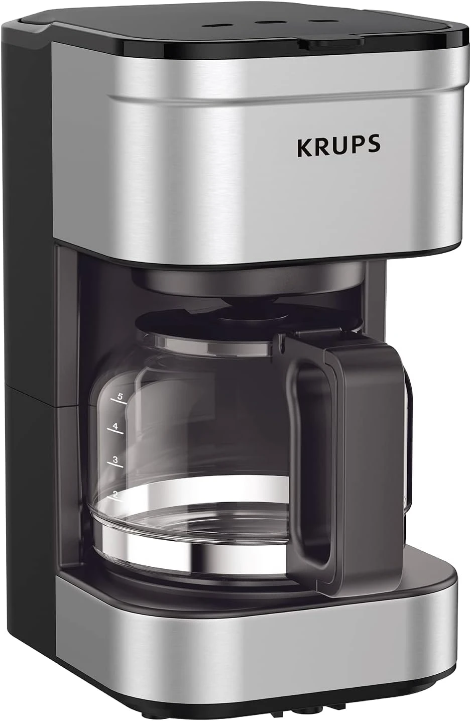 Krups Simply Brew Stainless Steel Drip Coffee Maker 5 Cup 650 Watts Coffee Filter, Drip Free, Dishwasher Safe Pot, Compact Silver And Black 3 Krups Simply Brew Stainless Steel Drip Coffee Maker 5 Cup 650 Watts Coffee Filter, Drip Free, Dishwasher Safe Pot, Compact Silver And Black