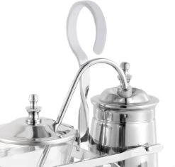 KONKENIE Luxury Belgian Syphon Coffee Maker Royal Family Siphon Teapot Coffee Making Machine Siphon Brewer With Curved Handle (Silver) -Small Appliance Store 61DFmGn63L. AC SL1500