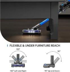 FABULETTA Cordless Vacuum Cleaner, 24kpa Free-Standing Stick Vacuum With Upgraded 250W Brushless Motor, Lightweight Handheld Vacuum For Home Pet Hair Carpet Hard Floor (Blue) -Small Appliance Store 61DccBYV8HL. AC SL1500