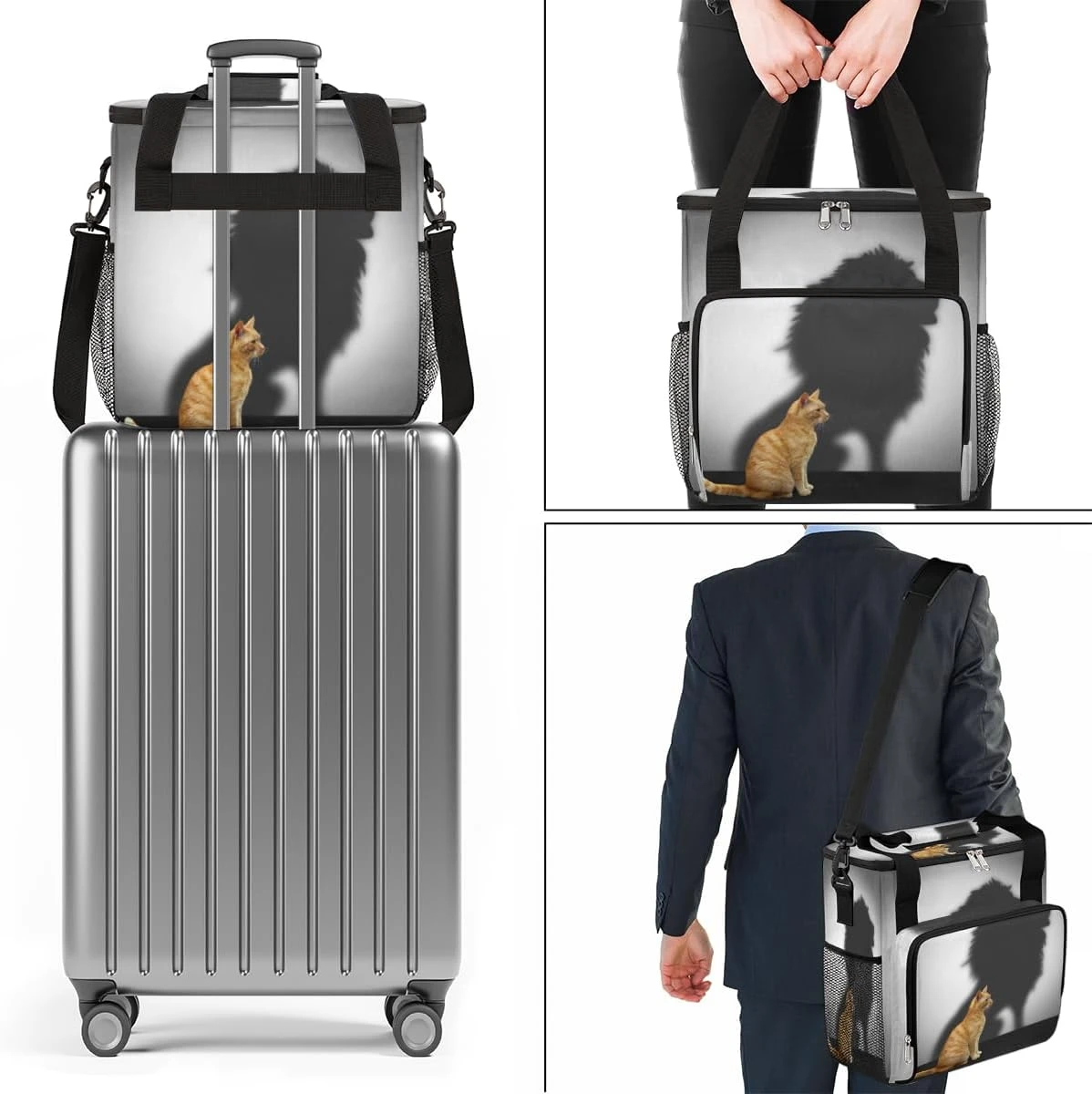 Cfpolar Coffee Maker Carrying Bag Cat Lion Shadow Travel Coffee Machine Bag Carrying Organizer Case Portable Single Serve Coffee Brewer Tote Bag Storage Bag For Camping Picnic 10 Cfpolar Coffee Maker Carrying Bag Cat Lion Shadow Travel Coffee Machine Bag Carrying Organizer Case Portable Single Serve Coffee Brewer Tote Bag Storage Bag For Camping Picnic - Image 8