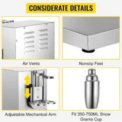 Happybuy Milk Tea Shaker Double Frame Milk Tea Shaking Machine 400r Per Minute Stainless Steel Auto Tea Milk Making Machine For Boba Milk Tea 16 Happybuy Milk Tea Shaker Double Frame Milk Tea Shaking Machine 400r Per Minute Stainless Steel Auto Tea Milk Making Machine For Boba Milk Tea -Small Appliance Store 61EocRHuJoL. SL1500