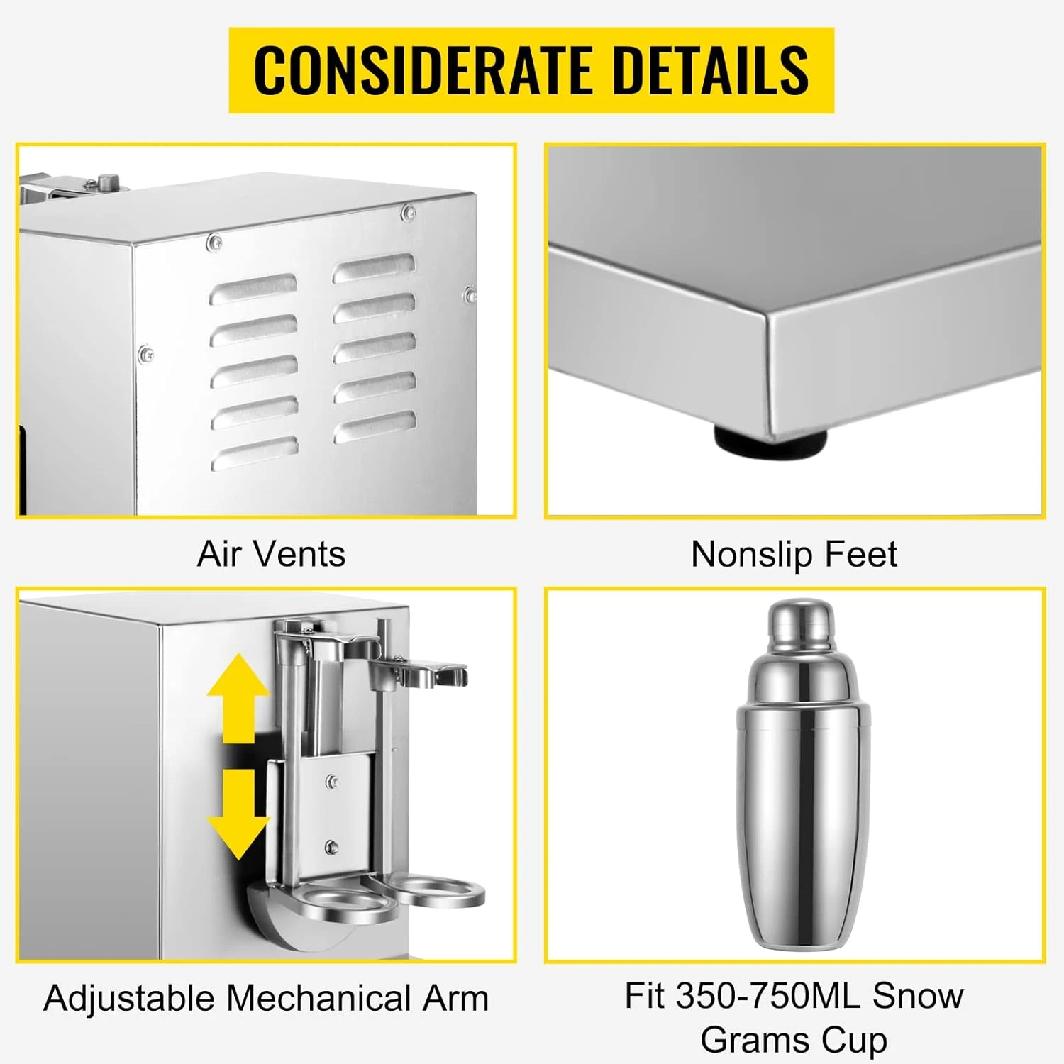 Happybuy Milk Tea Shaker Double Frame Milk Tea Shaking Machine 400r Per Minute Stainless Steel Auto Tea Milk Making Machine For Boba Milk Tea 8 Happybuy Milk Tea Shaker Double Frame Milk Tea Shaking Machine 400r Per Minute Stainless Steel Auto Tea Milk Making Machine For Boba Milk Tea - Image 6