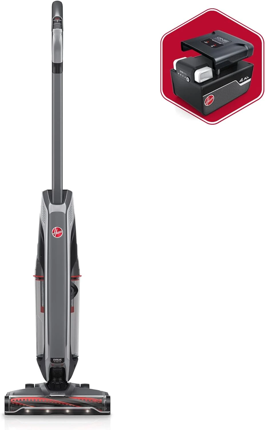 Hoover ONEPWR Evolve Pet Elite Cordless Upright Vacuum Cleaner, Lightweight Stick Vac, For Carpet And Hard Floor, BH53801V, Black 3 Hoover ONEPWR Evolve Pet Elite Cordless Upright Vacuum Cleaner, Lightweight Stick Vac, For Carpet And Hard Floor, BH53801V, Black