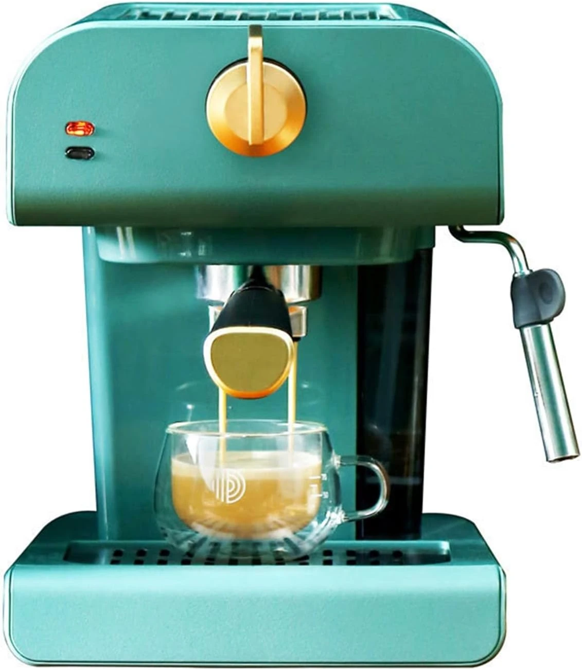 XiVue Coffee Maker Coffee Pot Coffee Maker Household Semi-Automatic Steam Coffee Machine (Color : Green, Size : EU) (Green US) (Green US) 3 XiVue Coffee Maker Coffee Pot Coffee Maker Household Semi-Automatic Steam Coffee Machine (Color : Green, Size : EU) (Green US) (Green US)