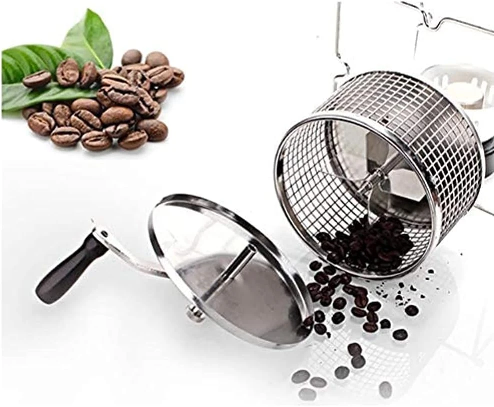TEmkin Manual Coffee Beans Roasting Machine Coffee Roaster Machine DIY Stainless Steel Roaster Roller With Handle For Home Office Hotel 300G 10 TEmkin Manual Coffee Beans Roasting Machine Coffee Roaster Machine DIY Stainless Steel Roaster Roller With Handle For Home Office Hotel 300G - Image 8