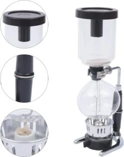 FLYHERO Siphon Syphon Coffee Maker Tabletop Glass Siphon Pot Syphon Coffee Maker Siphon Vacuum Coffee Maker Black (5 Cups(500ml)) 13 FLYHERO Siphon Syphon Coffee Maker Tabletop Glass Siphon Pot Syphon Coffee Maker Siphon Vacuum Coffee Maker Black (5 Cups(500ml)) -Small Appliance Store 61NABED8PiL. AC SL1500