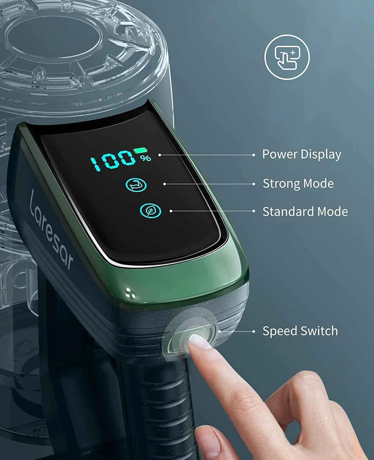 Cordless Vacuum Cleaner, 30KPA Powerful Suction Stick Vacuum Cleaner With Foldable Tube & Large LED Display, Handheld Vacuum Cleaner For Floor, Carpet, Pet Hair, Detachable Battery 4 Cordless Vacuum Cleaner, 30KPA Powerful Suction Stick Vacuum Cleaner With Foldable Tube & Large LED Display, Handheld Vacuum Cleaner For Floor, Carpet, Pet Hair, Detachable Battery - Image 2