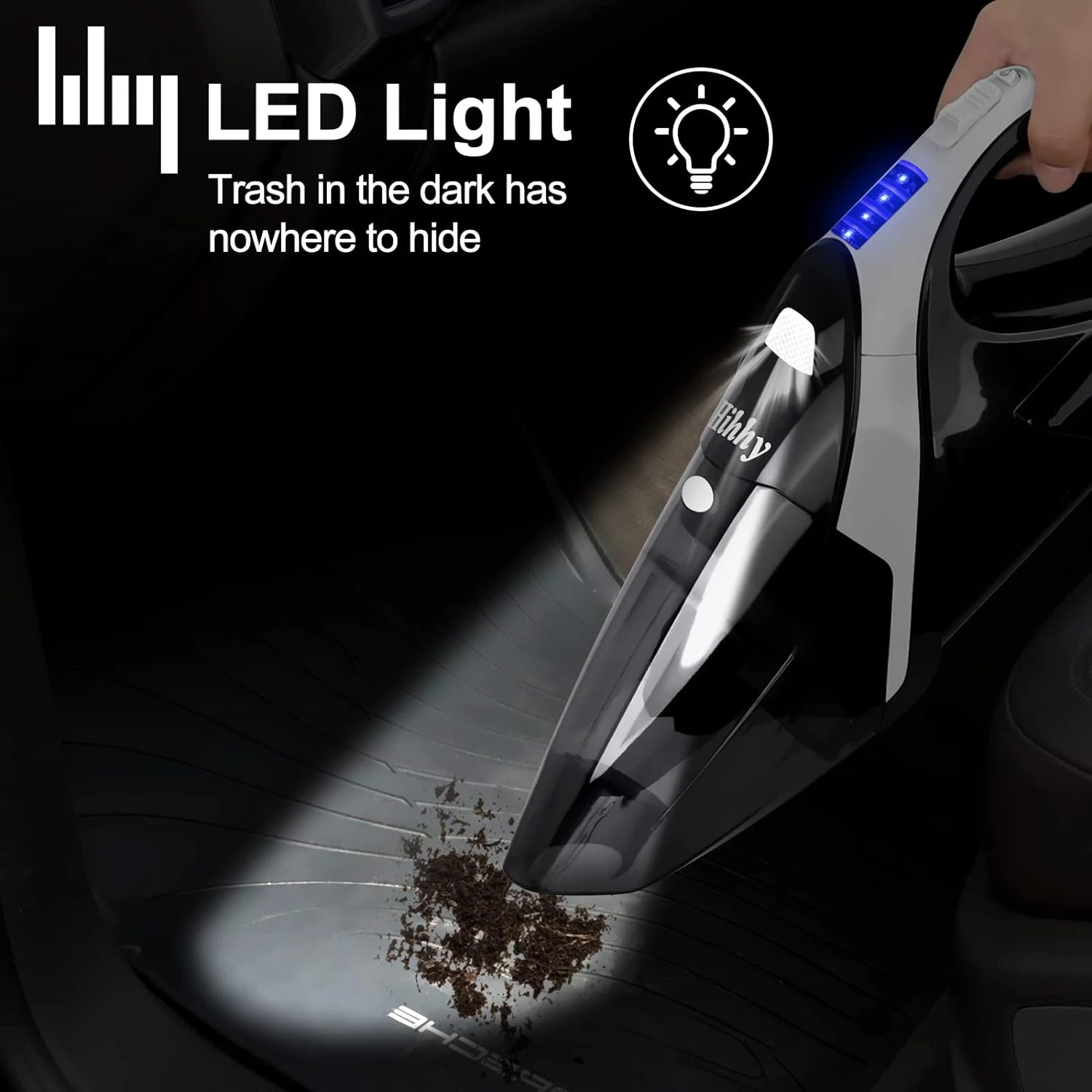 Hihhy Handheld-Vacuum Car-Vacuum Cordless-Cleaner Rechargeable - 9000Pa Powerful Portable Mini Hand Vac With LED Light, Lightweight Hand Held For Home And Car 9 Hihhy Handheld-Vacuum Car-Vacuum Cordless-Cleaner Rechargeable - 9000Pa Powerful Portable Mini Hand Vac With LED Light, Lightweight Hand Held For Home And Car - Image 7