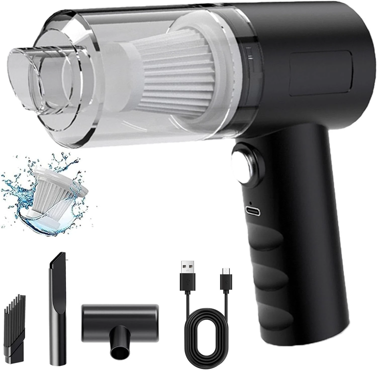 Onlyliua Cordless Car Vacuum Cleaner,120W Powerful Handheld Vacuum, With USB Lightweight Portable Mini Vacuum For Car Hardwood Floor Pet Hair Home Office 6 Onlyliua Cordless Car Vacuum Cleaner,120W Powerful Handheld Vacuum, With USB Lightweight Portable Mini Vacuum For Car Hardwood Floor Pet Hair Home Office - Image 4