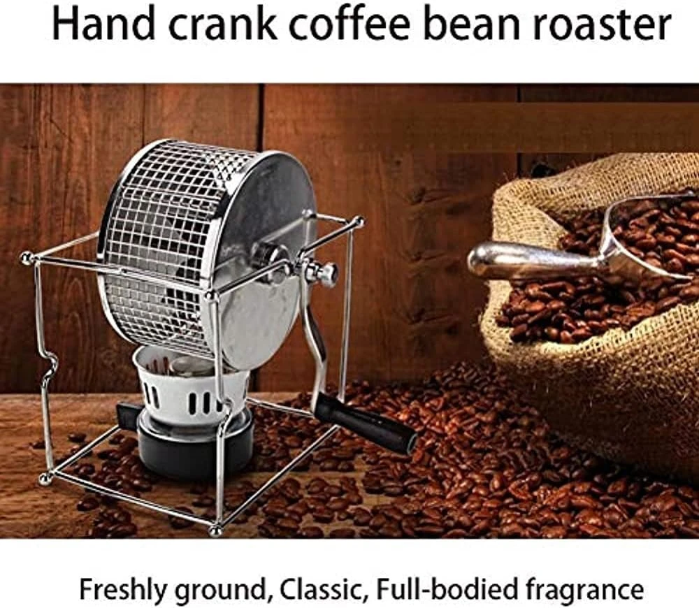 TEmkin Manual Coffee Beans Roasting Machine Coffee Roaster Machine DIY Stainless Steel Roaster Roller With Handle For Home Office Hotel 300G 6 TEmkin Manual Coffee Beans Roasting Machine Coffee Roaster Machine DIY Stainless Steel Roaster Roller With Handle For Home Office Hotel 300G - Image 4