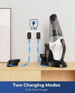 VAKERR Handheld Vacuum Cordless Cleaner, 15KPA Strong Suction Car Vacuum With LED, 2H Fast Charge With 45 Mins Runtime, 2 Modes Rechargeable Detachable Battery, 1L Dust Cup For Home Pet &Car Cleaning -Small Appliance Store 61RLNuBcVPL. AC SL1500