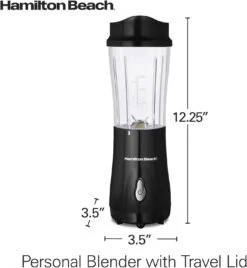 Hamilton Beach Portable Blender For Shakes And Smoothies With 14 Oz BPA Free Travel Cup And Lid, Durable Stainless Steel Blades For Powerful Blending Performance, Black (51101AV) -Small Appliance Store 61RSujPssQL. AC SL1500