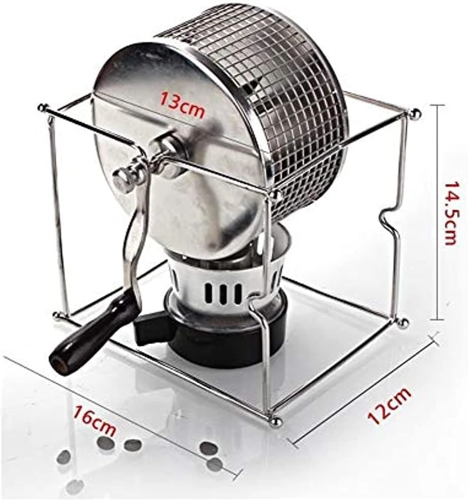 TEmkin Manual Coffee Beans Roasting Machine Coffee Roaster Machine DIY Stainless Steel Roaster Roller With Handle For Home Office Hotel 300G 4 TEmkin Manual Coffee Beans Roasting Machine Coffee Roaster Machine DIY Stainless Steel Roaster Roller With Handle For Home Office Hotel 300G - Image 2